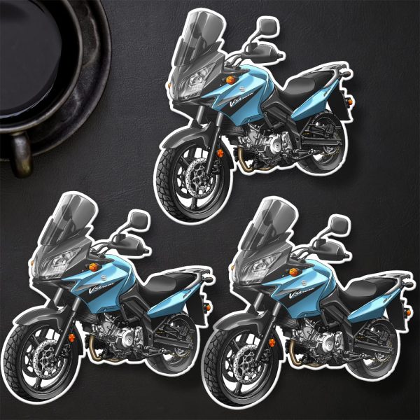 Suzuki V-Strom 650 Stickers 2005-2006 Light Blue Merchandise & Clothing Motorcycle Apparel