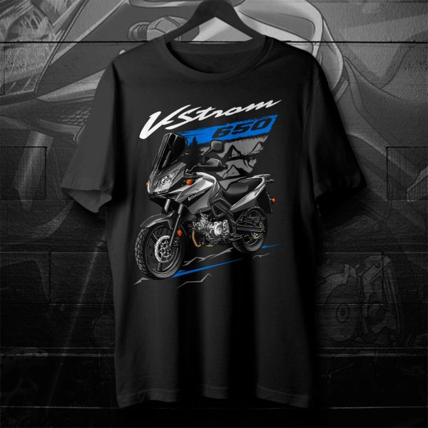 Suzuki V-Strom 650 T-shirt 2005-2006 Silver Merchandise & Clothing Motorcycle Apparel