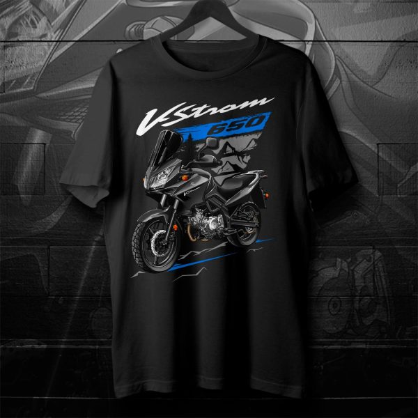 Suzuki V-Strom 650 T-shirt 2007-2008 Asphalt Gray Merchandise & Clothing Motorcycle Apparel