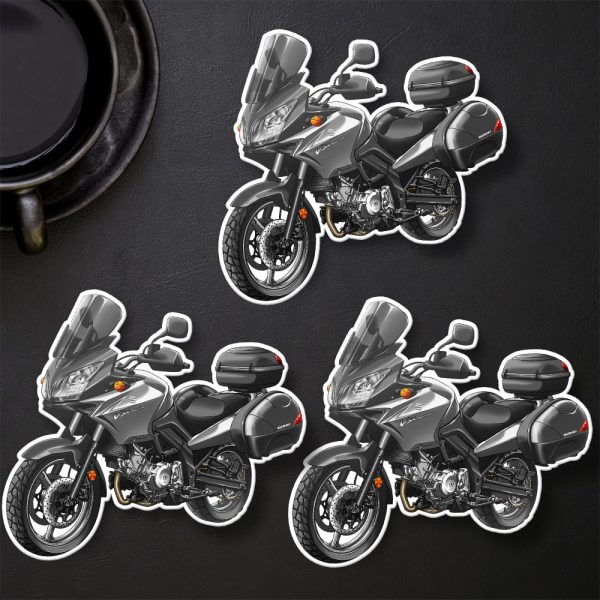 Suzuki V-Strom 650 Stickers 2008-2009 Silver + Bags Merchandise & Clothing Motorcycle Apparel