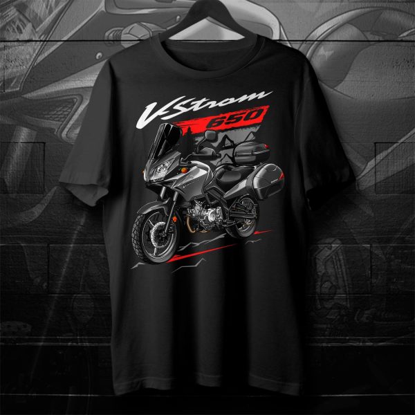 Suzuki V-Strom 650 T-shirt 2008-2009 Silver + Bags Merchandise & Clothing Motorcycle Apparel