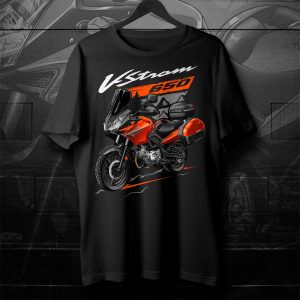 Suzuki V-Strom 650 T-shirt 2008-2011 Black Candy Max Orange + Bags Merchandise & Clothing Motorcycle Apparel