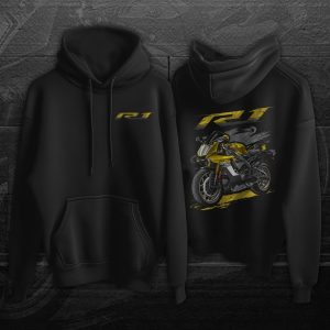 Hoodie Yamaha YZF-R1 2016 60th Anniversary Yellow Merchandise & Clothing Motorcycle Apparel