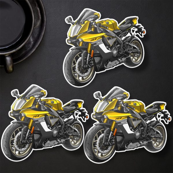 Stickers Yamaha YZF-R1 2016 60th Anniversary Yellow Merchandise & Clothing Motorcycle Apparel