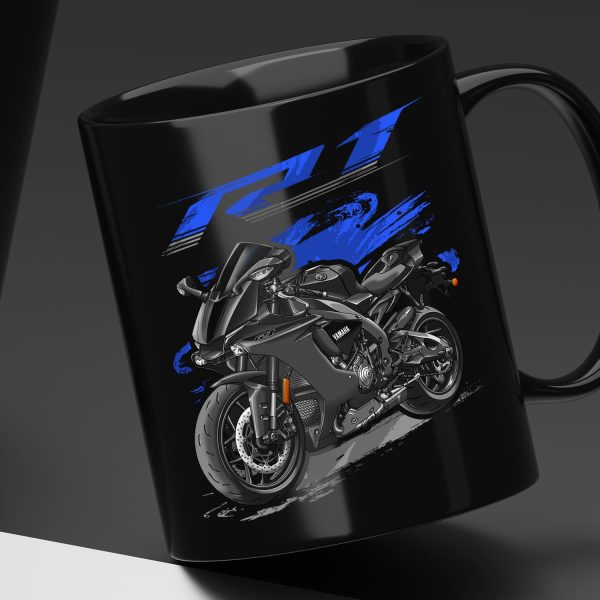 Black Mug Yamaha YZF-R1 2016 Matte Gray Merchandise & Clothing Motorcycle Apparel