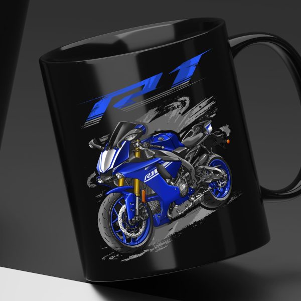 Black Mug Yamaha YZF-R1 2017 Race Blue Merchandise & Clothing Motorcycle Apparel