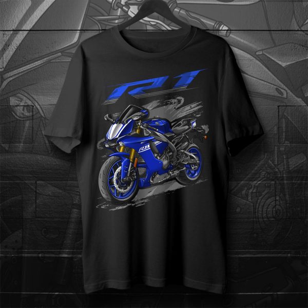 T-shirt Yamaha YZF-R1 2017 Race Blue Merchandise & Clothing Motorcycle Apparel