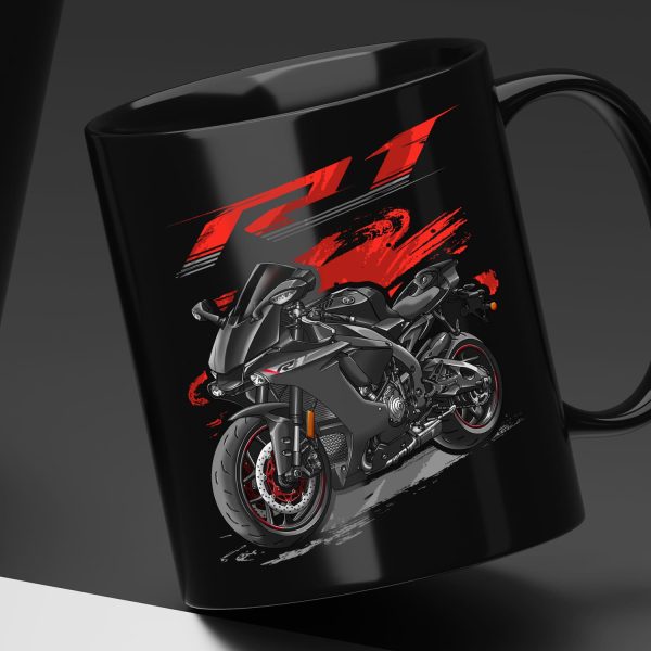 Black Mug Yamaha YZF-R1 2018 Tech Black Merchandise & Clothing Motorcycle Apparel