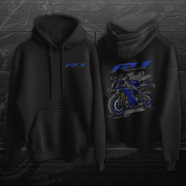 Hoodie Yamaha YZF-R1 2018 Yamaha Blue Merchandise & Clothing Motorcycle Apparel