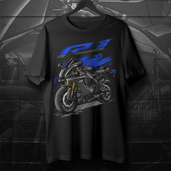 T-shirt Yamaha YZF-R1 2019 Tech Black Merchandise & Clothing Motorcycle Apparel
