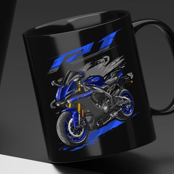Black Mug Yamaha YZF-R1 2019 Yamaha Blue Merchandise & Clothing Motorcycle Apparel