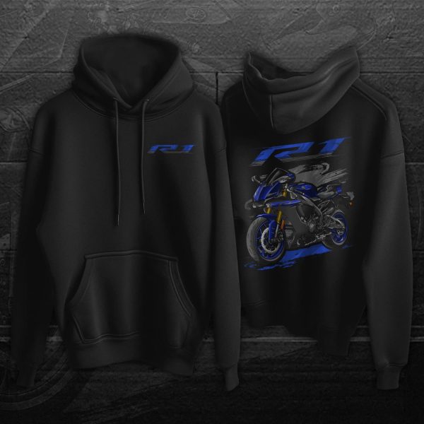Hoodie Yamaha YZF-R1 2019 Yamaha Blue Merchandise & Clothing Motorcycle Apparel