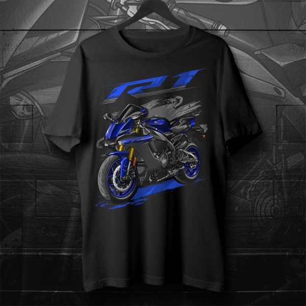 T-shirt Yamaha YZF-R1 2019 Yamaha Blue Merchandise & Clothing Motorcycle Apparel