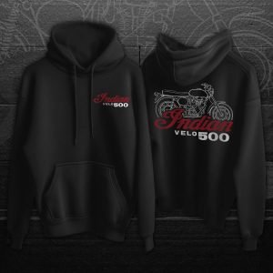 Hoodie Indian Velocette 1969 Merchandise & Clothing Motorcycle Apparel Adventure Classic Vintage Tourer Cruiser Bikes