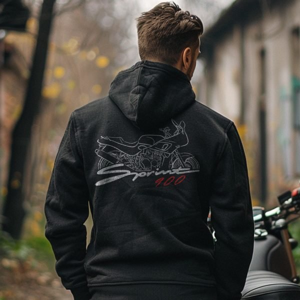 Triumph Sprint 900 Hoodie 900 1992-1997 Merchandise & Clothing Motorcycle Apparel Sport-Touring Bikes