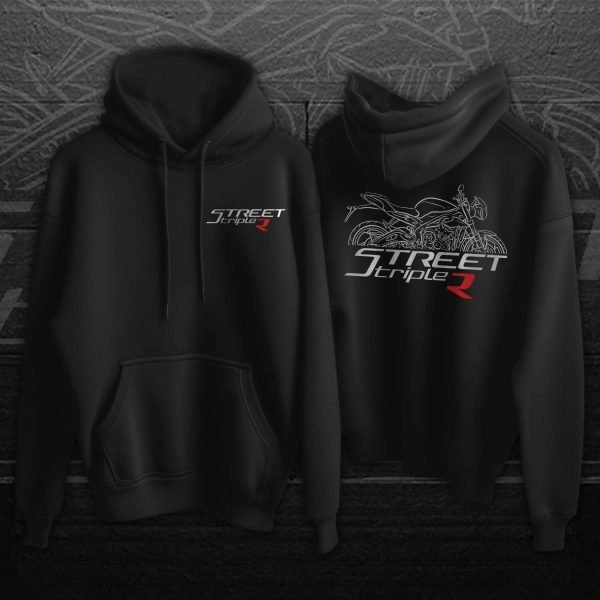 Triumph Street Triple 765 Hoodie R 2018-2019 Merchandise & Clothing Motorcycle Apparel Streetfighter Bikes