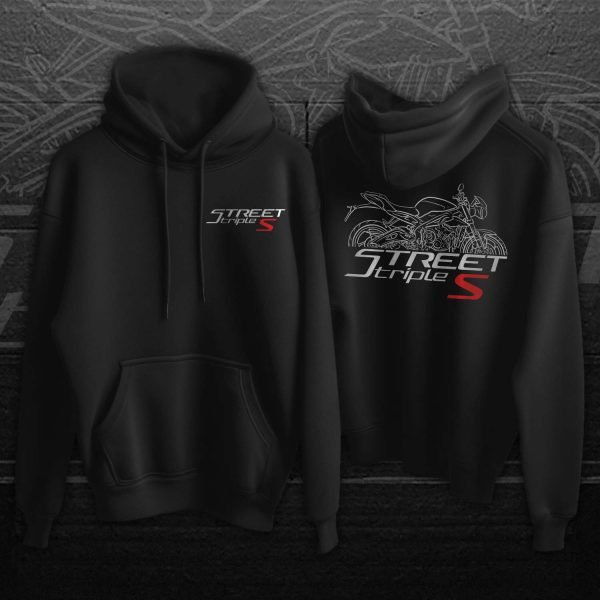 Triumph Street Triple 765 Hoodie S 2018-2019 Merchandise & Clothing Motorcycle Apparel Streetfighter Bikes