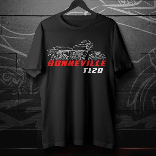 Triumph Bonneville T120 T-shirt T120V 1972-1974 Merchandise & Clothing Motorcycle Apparel
