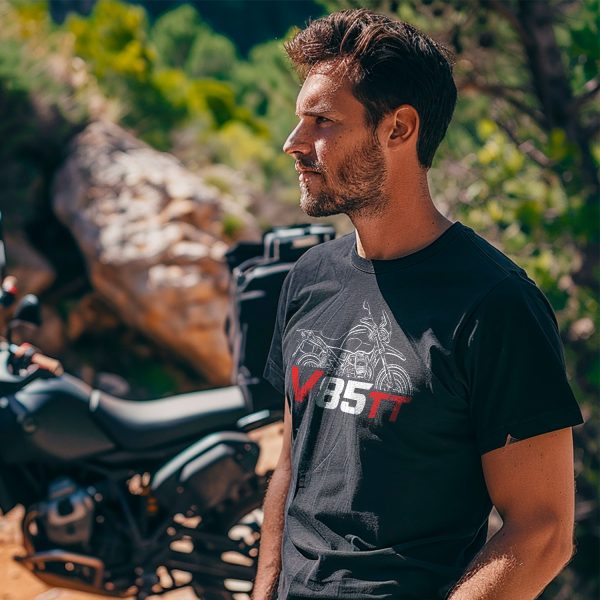 T-shirt Moto Guzzi V85 TT Merchandise & Clothing Motorcycle Apparel