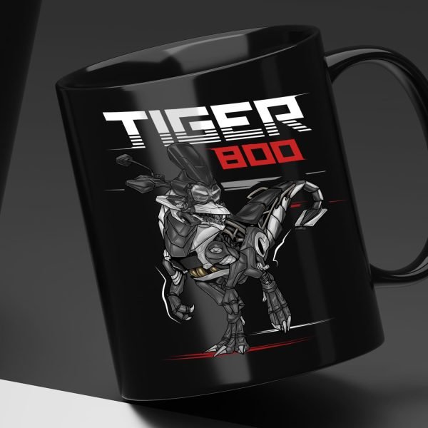 Black Mug Triumph Tiger 800 XC Crystal White Merchandise & Clothing Motorcycle Apparel