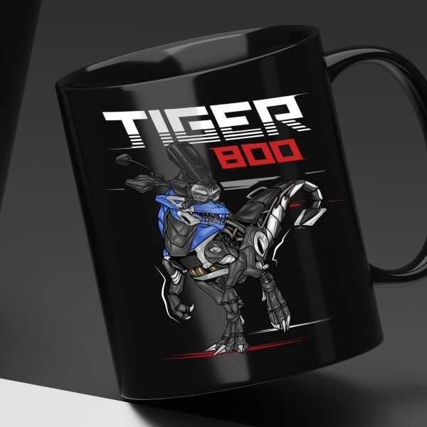 Black Mug Triumph Tiger 800 XC Lucerne Blue Merchandise & Clothing Motorcycle Apparel