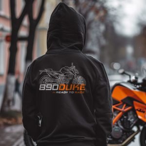 Hoodie KTM 890 Duke Merchandise & Clothing Motorcycle Apparel Adventure Classic Vintage Tourer Cruiser Bikes Sportbike Naked Bike Streetfighter