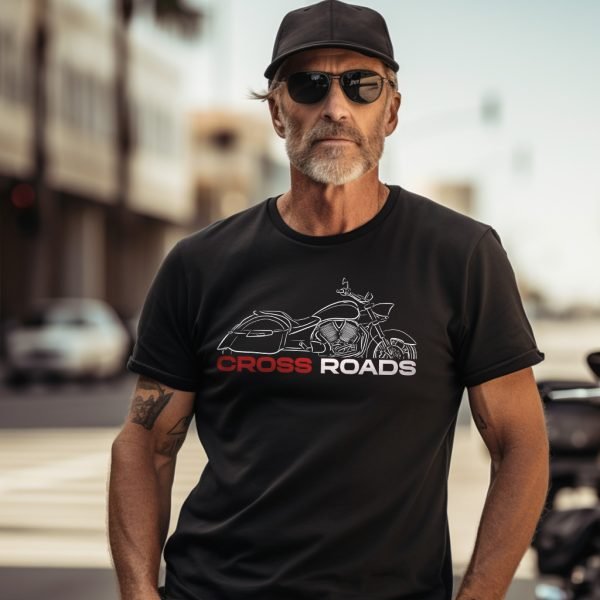 T-shirt Victory Cross Roads Merchandise & Clothing Motorcycle Apparel Adventure Classic Vintage Tourer Cruiser Bikes Sportbike Naked Bike
