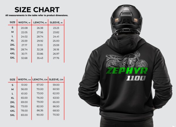 Kawasaki Zephyr 1100 1992-1997 Hoodie for Motorcycle Riders - Image 2