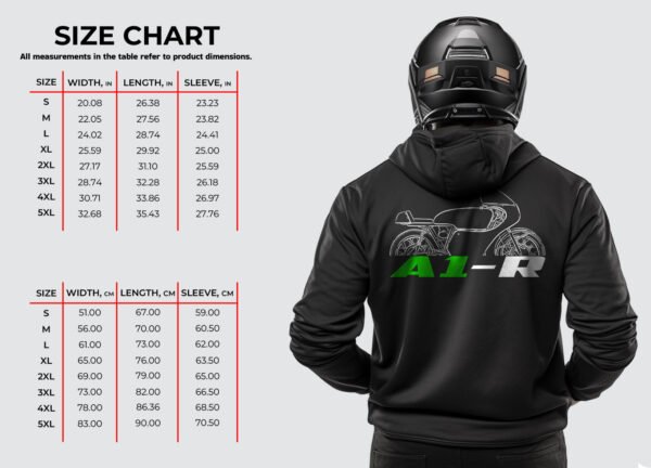 Kawasaki A1-R 250 1967-1968 Hoodie for Motorcycle Racers - Image 4
