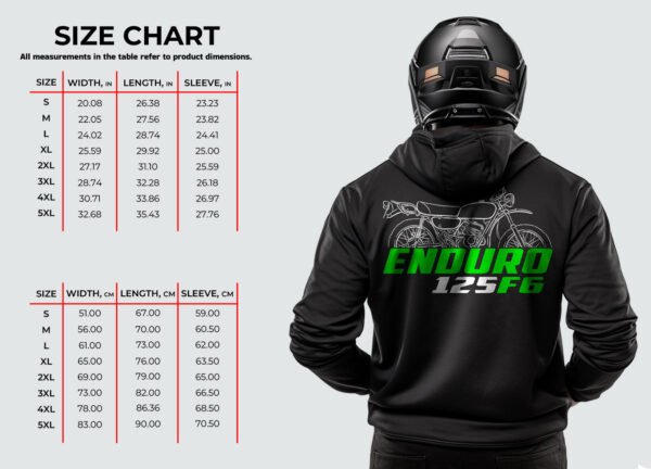 Kawasaki 125 F6 1971-1973 Hoodie for Motorcycle Riders - Image 4