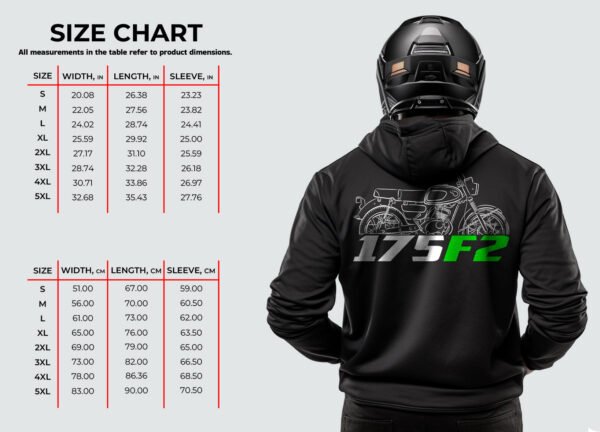 Kawasaki 175 F2 1966-1969 Hoodie for Motorcycle Riders - Image 4