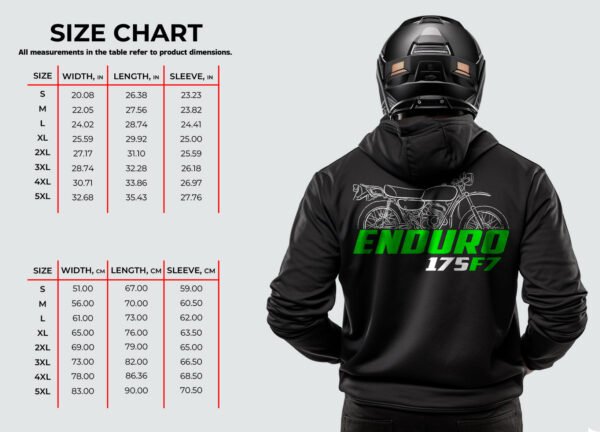 Kawasaki 175 F7 1971-1975 Hoodie for Motorcycle Riders - Image 4