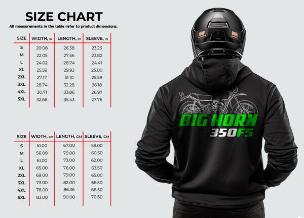 Kawasaki 350 F5 Big Horn 1970-1971 Hoodie for Motorcycle Riders - Image 4