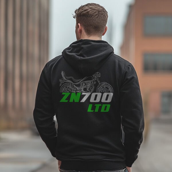 Kawasaki ZN700 LTD 1984-1985 Hoodie for Motorcycle Riders - Image 4