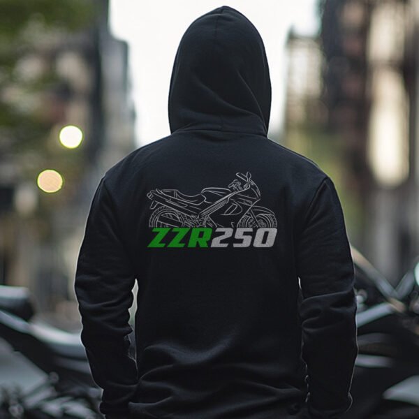 Kawasaki ZZR 250 1990-2007 Hoodie for Motorcycle Riders - Image 4