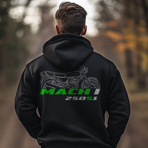 Kawasaki 250 Mach I S1 1971-1975 Hoodie for Motorcycle Riders - Image 4