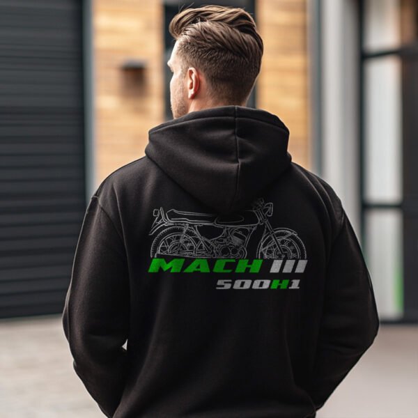 Kawasaki 500 Mach III H1 1969-1975 Hoodie for Motorcycle Riders - Image 6