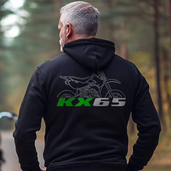 Kawasaki KX65 2000-2025 Hoodie for Motorcycle Riders - Image 4