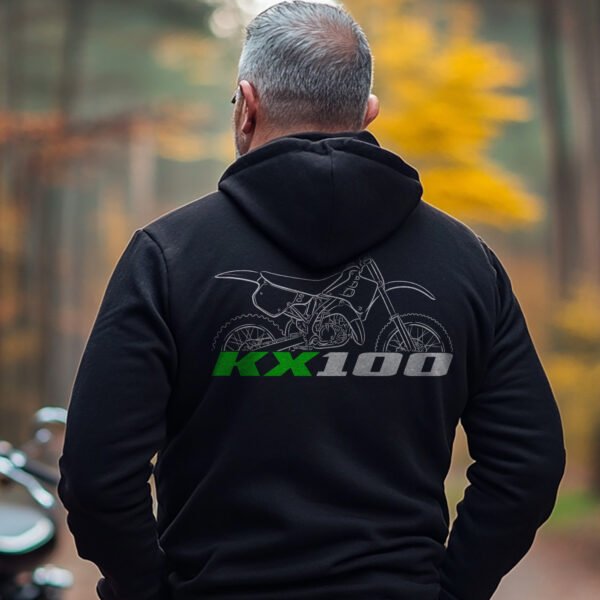 Kawasaki KX100 1989-2021 Hoodie for Motorcycle Riders - Image 7