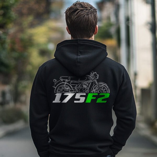 Kawasaki 175 F2 1966-1969 Hoodie for Motorcycle Riders - Image 3