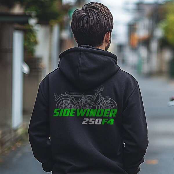 Kawasaki 250 F4 Sidewinder 1969-1970 Hoodie for Motorcycle Riders - Image 3