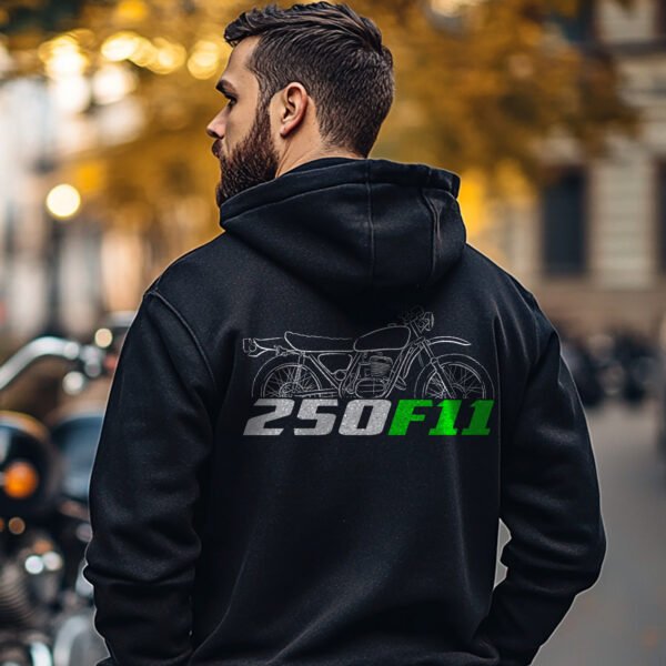 Kawasaki 250 F11 1973-1975 Hoodie for Motorcycle Riders - Image 3