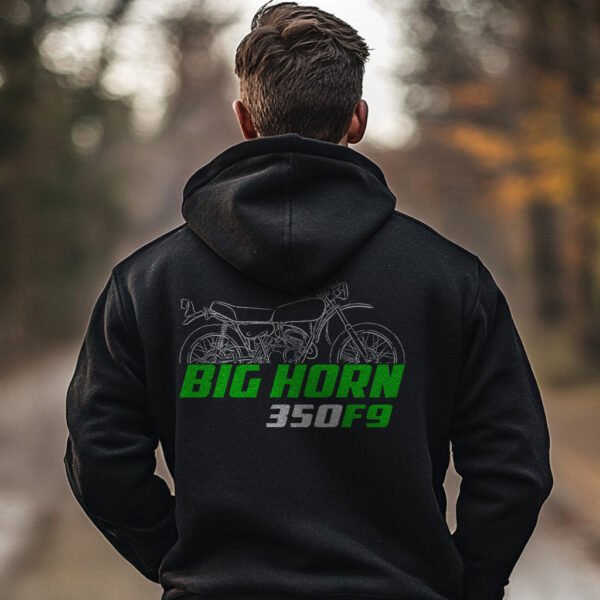 Kawasaki 350 F9 Big Horn 1972-1975 Hoodie for Motorcycle Riders - Image 3