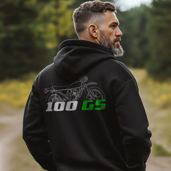 Kawasaki 100 G5 1972-1975 Hoodie for Motorcycle Riders - Image 3