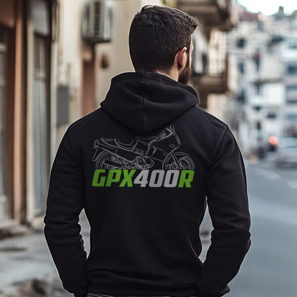 Kawasaki GPX400R 1987-1989 Hoodie for Motorcycle Riders - Image 3