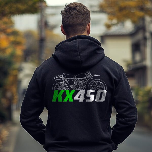 Kawasaki KX450 1974-2025 Hoodie for Motorcycle Riders - Image 4