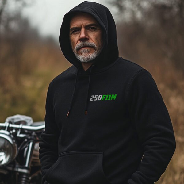Kawasaki 250 F11M 1973 Hoodie for Motorcycle Riders - Image 3