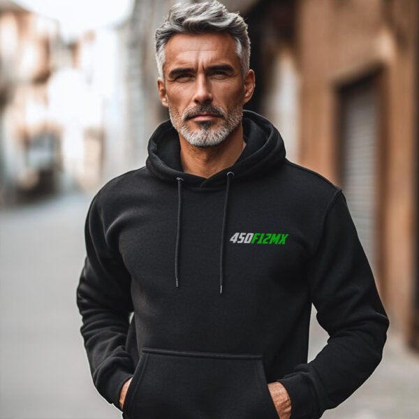 Kawasaki 450 F12MX 1973 Hoodie for Motorcycle Riders - Image 2