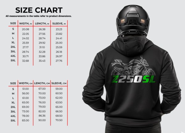 Kawasaki Z250SL 2015-2016 Hoodie for Motorcycle Riders - Image 2