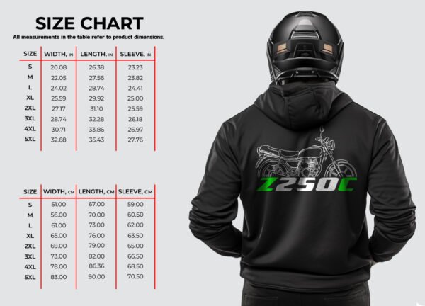 Kawasaki Z250C 1980-1983 Hoodie for Motorcycle Riders - Image 4